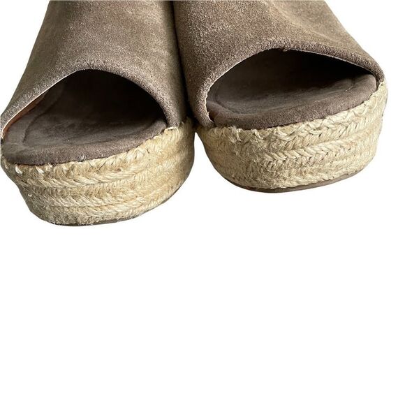 Steve MADDEN Suede Jaylen Wedge Espadrilles Summer Sandals Tan 10 - Picture 9 of 14